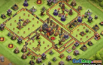 Layouts de base da prefeitura de CoC 10: guerra, troféu e vila doméstica #13107