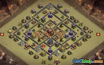 COC市政厅10基本布局：战争，奖杯和地图＃11907