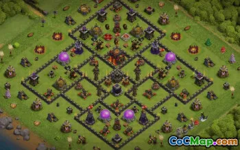 CoC Town Hall 10 Bases & Layouts | Trophy, War, Farming Maps #32821