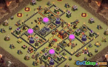 COC市政厅10农业基础布局和地图＃12487