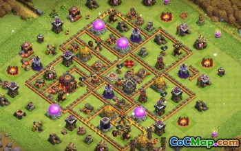 COC Town Hall 10: Home Village & Trophy Base Layouts #15077