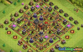 Coc Town Hall 10 Layouts: Mapy podstawowe i linki do rolnictwa nr 13609