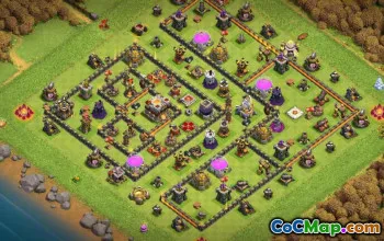 CoC Town Hall 11 Base Layouts & Farming, Trophy, Home Village Ideas #27695