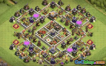 COC市政厅11基础布局：农业和奖杯地图＃13694