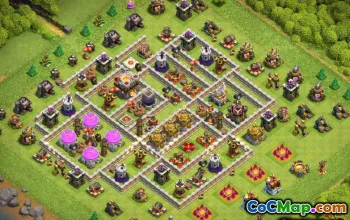 Municipio COC 11 Layout di base: mappe agricole e trofei #13812