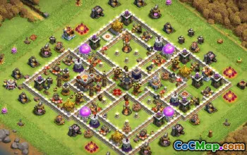 Municipio COC 11 Layout di base: mappe agricole e trofei #14447