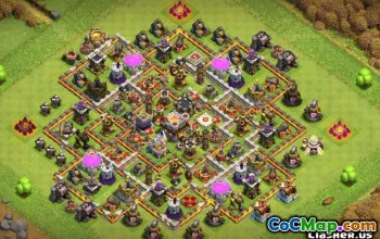 Municipio COC 11 Layout di base: mappe agricole e trofei #14476