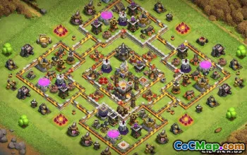 Municipio COC 11 Layout di base: mappe agricole e trofei #14479