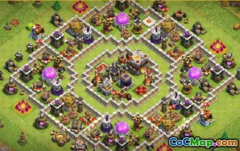 Municipio COC 11 Layout di base: mappe agricole e trofei #15577