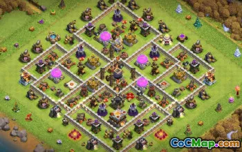 Municipio COC 11 Layout di base: mappe agricole e trofei #15888