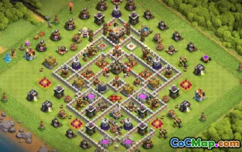 COC Town Hall 11 Layout di base: agricoltura, trofeo e mappe #16185