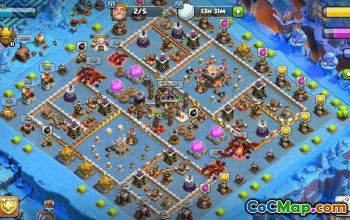 Municipio COC 11 Layout di base: mappe agricole e trofei #16196