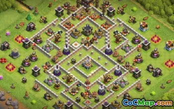 Municipio COC 11 Layout di base: agricoltura, trofeo, mappe di guerra #16078