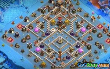 COC市政厅11基础布局：家庭，奖杯和战争地图＃15777