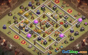 COC市政厅11基础布局：家庭，战争和地图＃13027