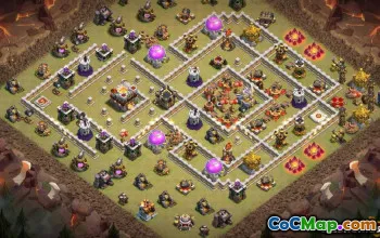 Layouts de base da prefeitura de CoC 11: casa, guerra e mapas #13863