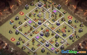 Layouts de base da prefeitura de CoC 11: casa, guerra e mapas #16362