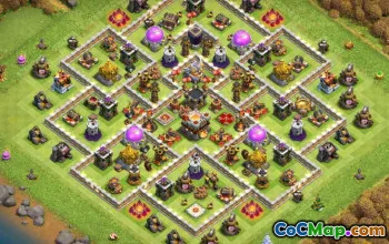 COC Town Hall 11 Layout di base: casa, guerra, trofeo e agricoltura #14279
