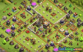 COC市政厅11基础布局：家庭，战争与奖杯地图＃13220