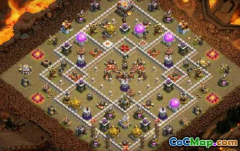 COC市政厅11基础布局：家庭，战争与奖杯地图＃13818