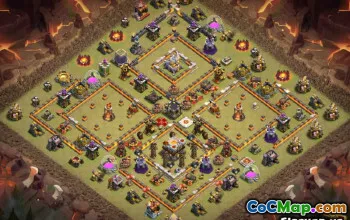 COC市政厅11基础布局：家庭，战争与奖杯地图＃14241
