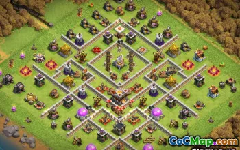 COC市政厅11基础布局：家庭，战争，奖杯地图＃14271