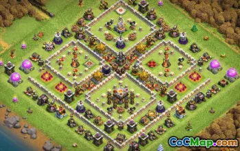 COC市政厅11基础布局和链接 - 家乡＃14​​436