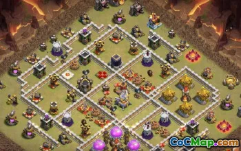 COC Town Hall 11 Baslayouter & Links - Home & War Maps #13030