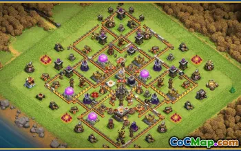 CoC Town Hall 11 Base Layouts & Map | Farming, War, Trophy #29308