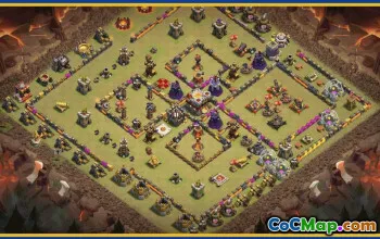 CoC Town Hall 11 Base Layouts & Map | Trophy & Home Village #29369