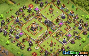 COC टाउन हॉल 11 बेस लेआउट और मैप्स - अब कॉपी करें! #13204