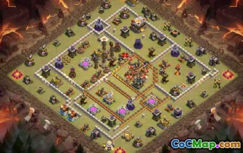 Layouts e mapas da prefeitura de CoC 11 para guerra e casa #13722