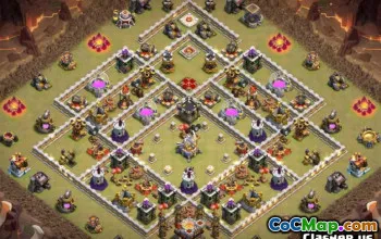 Layouts e mapas da prefeitura de CoC 11 - Bases de casa e guerra #14100