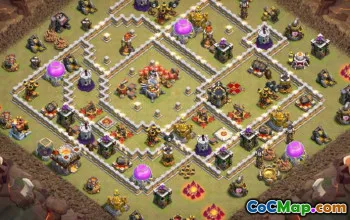 Hôtel de ville de COC 11 Disposés de base: cartes et liens pour la maison et la guerre # 13145