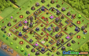 CoC Town Hall 11 Layouts e mapas da base: War & Home Village #13483