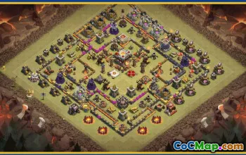 CoC Town Hall 11 Base Layouts & Trophy Maps | Home Village & Link #29371