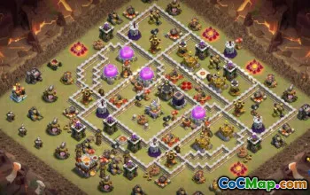 Municipio COC 11 Layout di base: War, Farming & Home Maps #16026