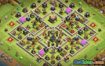 Municipio COC 11 Layout di base: guerra, agricoltura e altro #15763