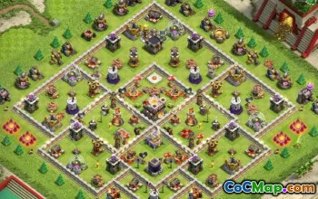 COC市政厅11基础布局：战争，奖杯和家庭地图＃14518
