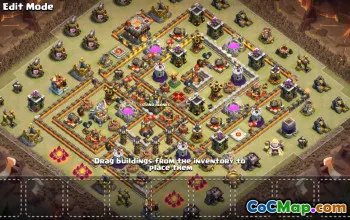 COC市政厅11基础布局：战争，奖杯和家庭地图＃15865