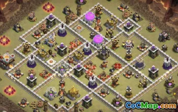 CoC 市政厅 11 基地布局：战争、奖杯和家乡地图 #16436