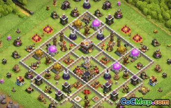 COC市政厅11基础布局：战争，奖杯和家乡＃13974