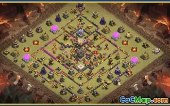 CoC Town Hall 11 Layouts & Base Copy Links | War & Trophy Maps #29568