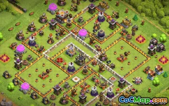 COC市政厅11布局：家庭，战争和基本地图＃13276