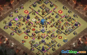 CoC Town Hall 12 Base Layouts & Copy Links | War & Trophy Bases #32576