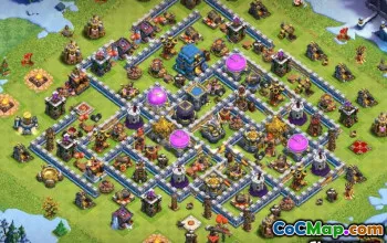 COC市政厅12基本布局：农业和奖杯地图＃10156