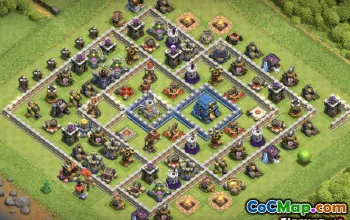 COC市政厅12基本布局：农业和奖杯地图＃10305