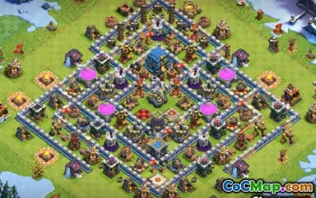 COC市政厅12基本布局：农业和奖杯地图＃11530