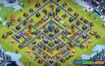 COC市政厅12基本布局：农业和奖杯地图＃11765