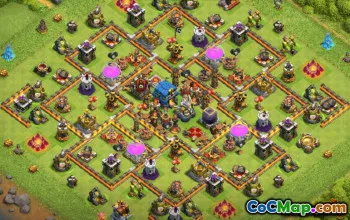 COC市政厅12基本布局：农业和奖杯地图＃12275